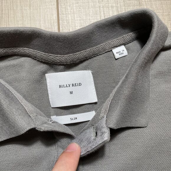 Billy Reid Gray Polo Shirt - Picture 3 of 5